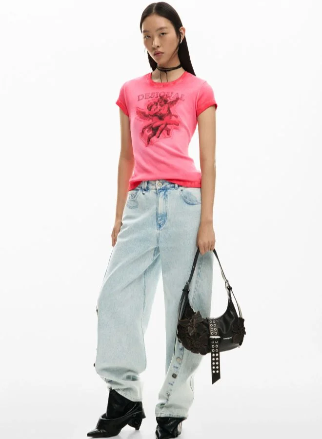 DESIGUAL Small Bag With Flower Appliqués